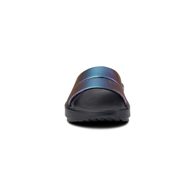 OOFOS Women's OOahh Luxe Slide - Midnight Spectre