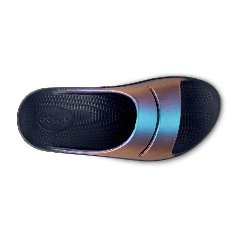 OOFOS Women's OOahh Luxe Slide - Midnight Spectre