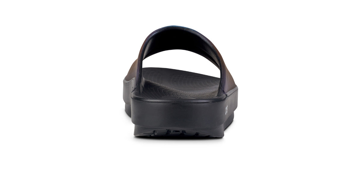 OOFOS Women&#39;s OOahh Luxe Slide - Midnight Spectre