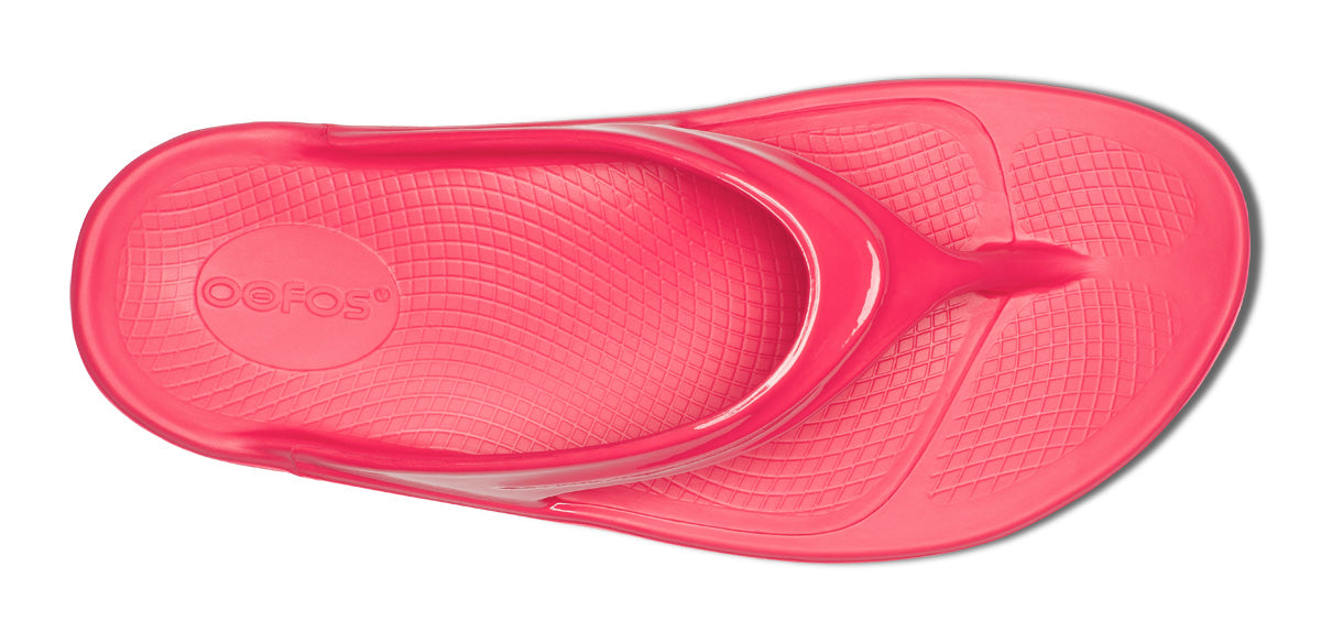 OOFOS Women&#39;s OOlala Thong - Neon Berry