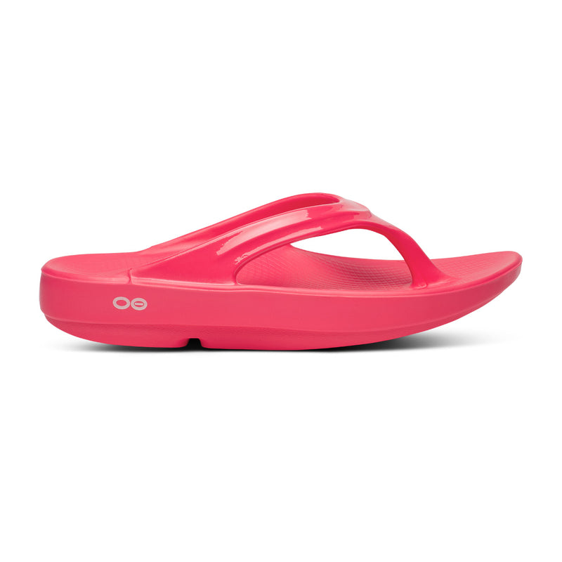 OOFOS Women's OOlala Thong - Neon Berry