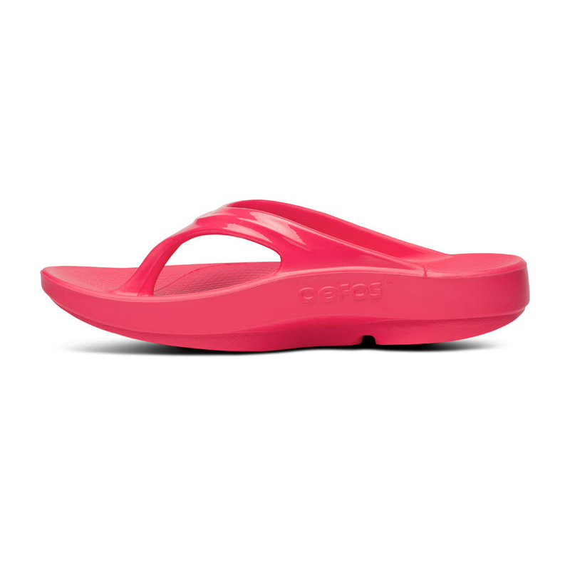 OOFOS Women's OOlala Thong - Neon Berry