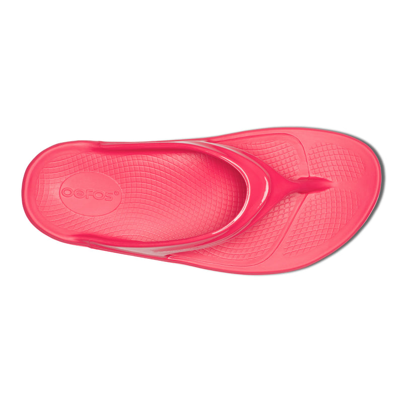 OOFOS Women's OOlala Thong - Neon Berry