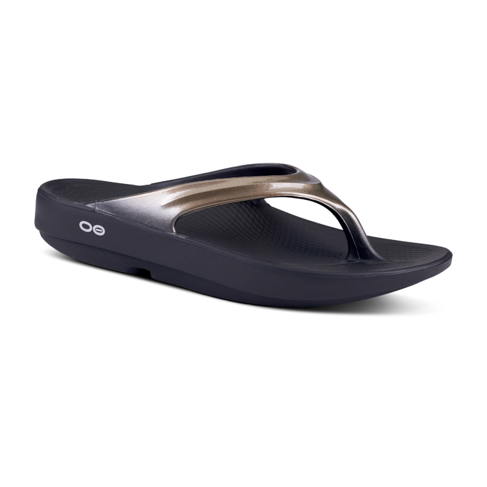 OOFOS Women&#39;s OOlala Luxe Thong - Midnight Spectre
