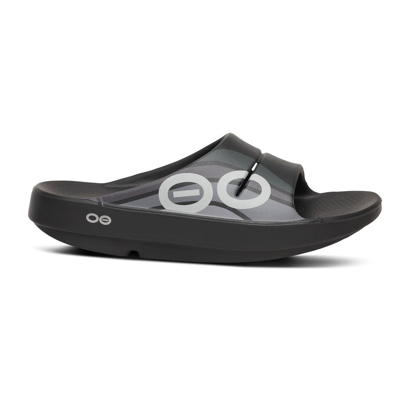 OOFOS Men's OOahh Sport Slide - Black Wave