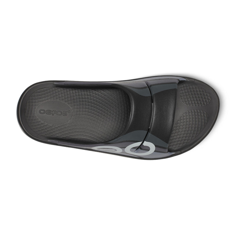 OOFOS Men's OOahh Sport Slide - Black Wave
