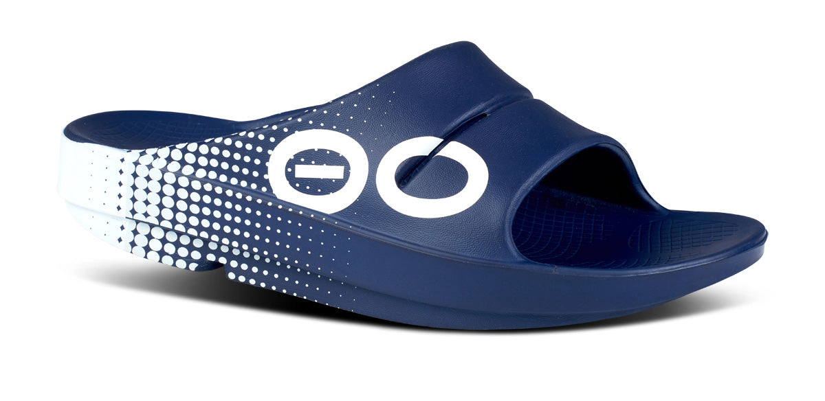 OOFOS Men&#39;s OOahh Sport Slide - Navy Matrix