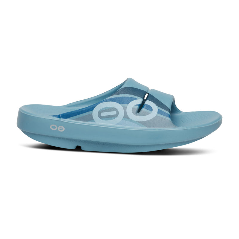 OOFOS Women's OOahh Sport Slide - Ocean Blue Wave