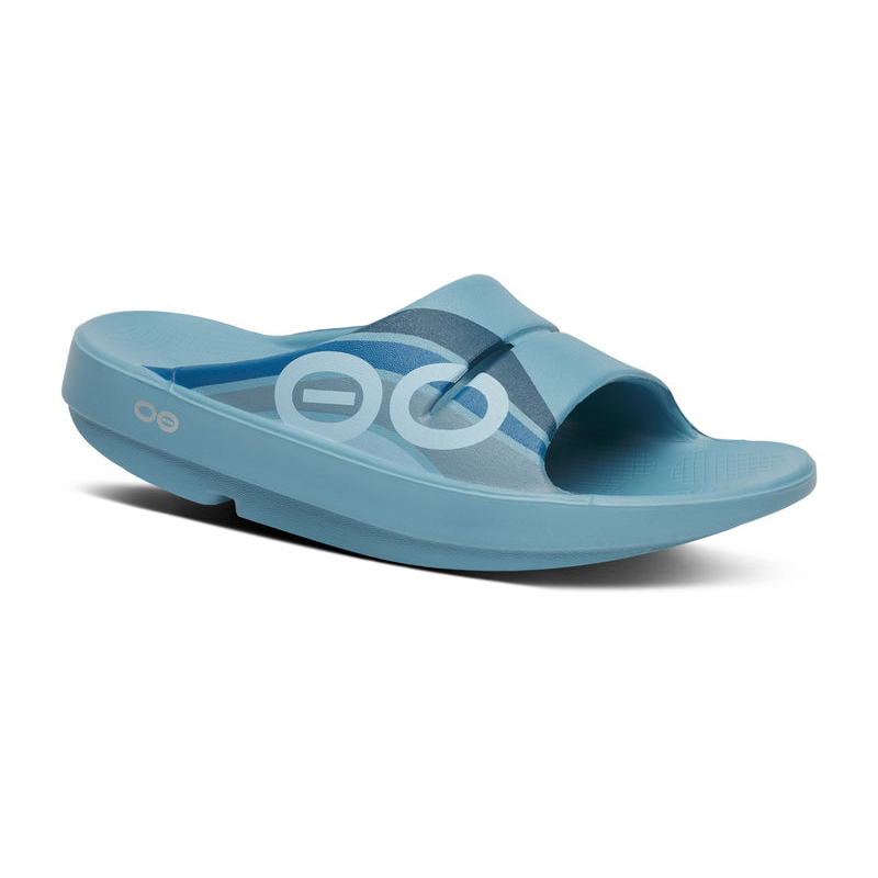 OOFOS Women's OOahh Sport Slide - Ocean Blue Wave