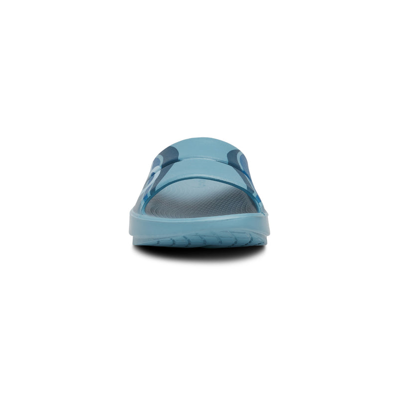 OOFOS Women's OOahh Sport Slide - Ocean Blue Wave