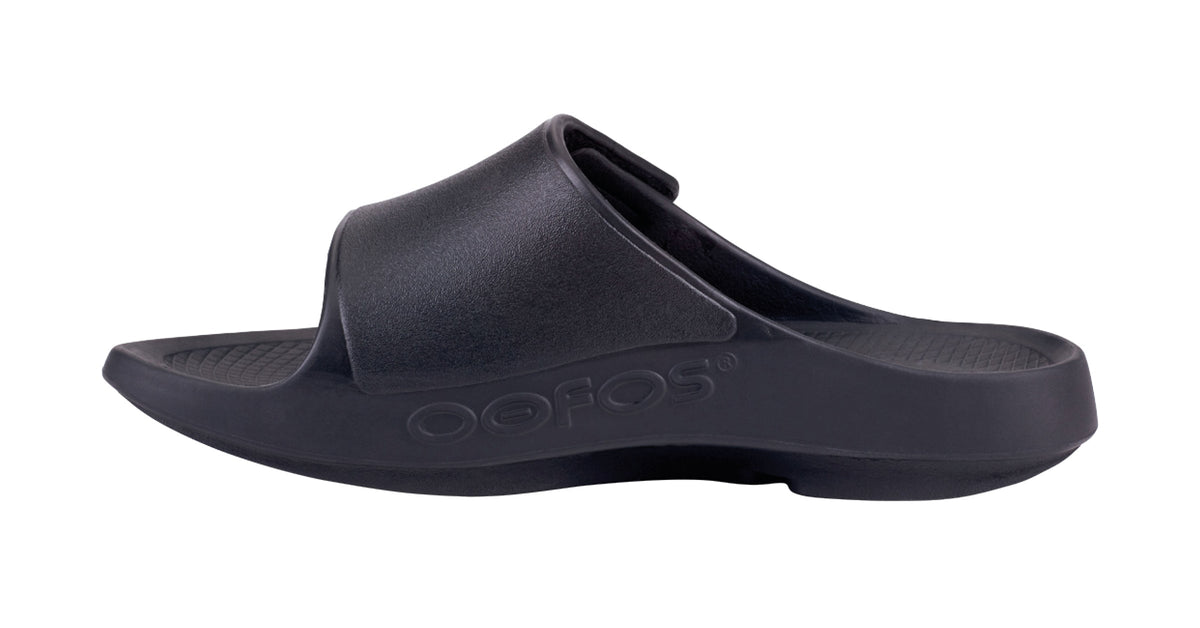 OOFOS Men&#39;s OOahh Sport Flex Slide - Black Matte