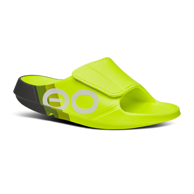 OOFOS Men's OOahh Sport Flex LTD Edition Slide - Electro Rally