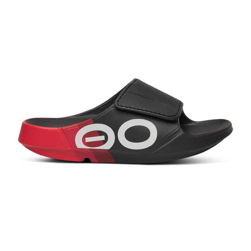 OOFOS Men's OOahh Sport Flex LTD Edition Slide - Fire Rally