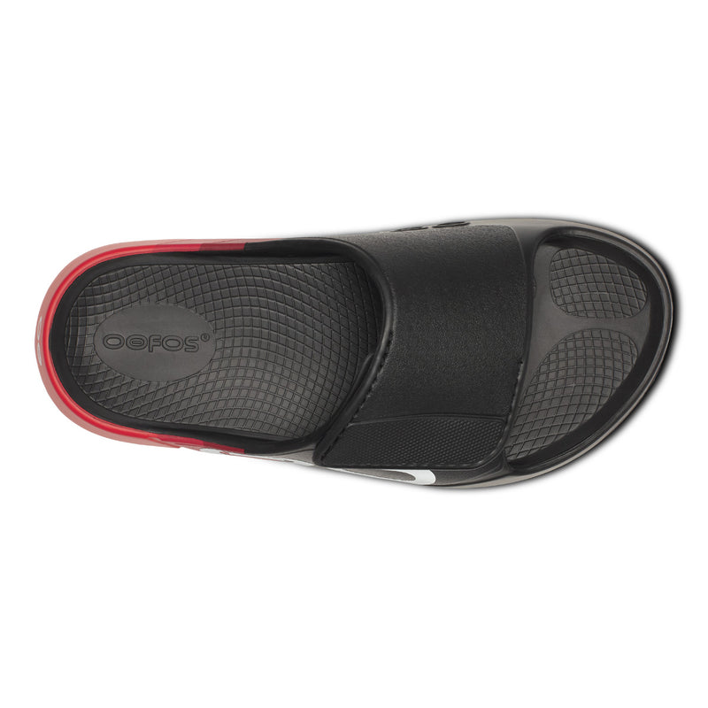 OOFOS Men's OOahh Sport Flex LTD Edition Slide - Fire Rally