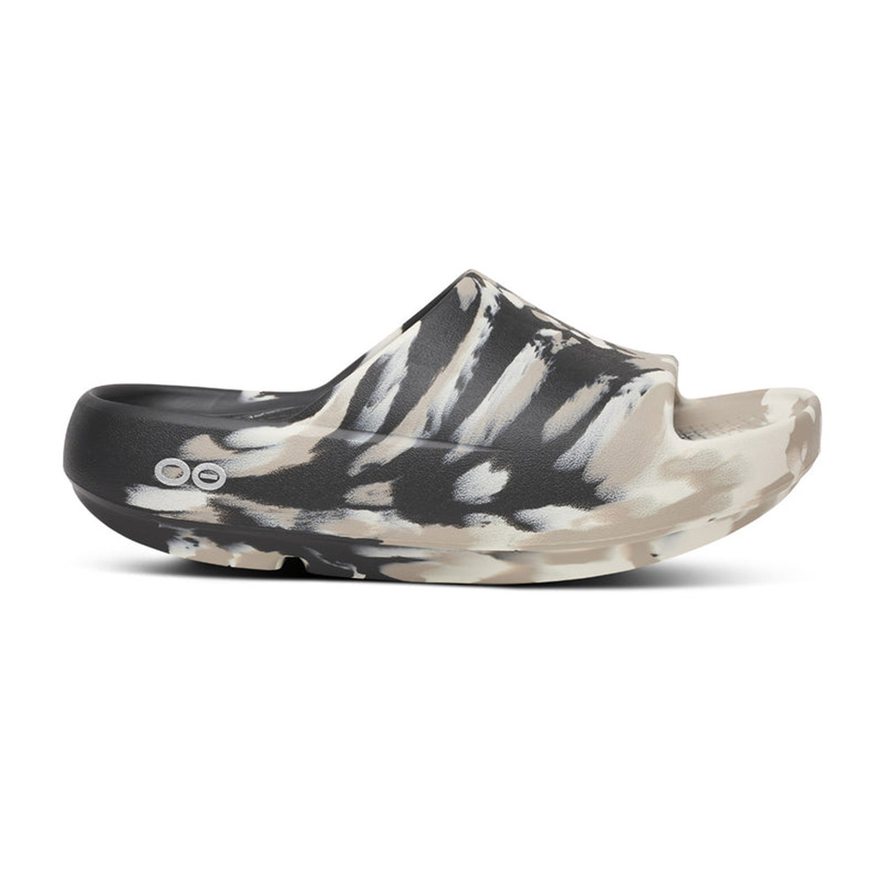 OOFOS Women's OOahh PLUS - Marble Black Nomad