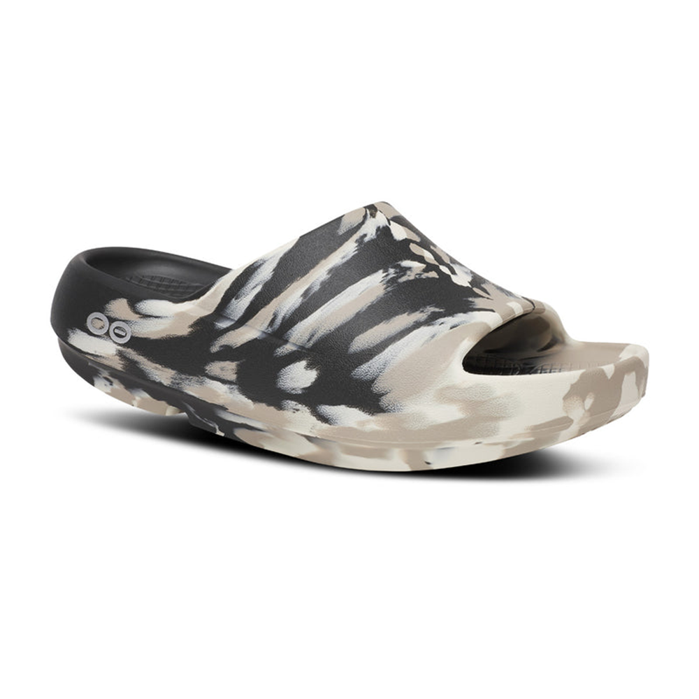 OOFOS Women's OOahh PLUS - Marble Black Nomad