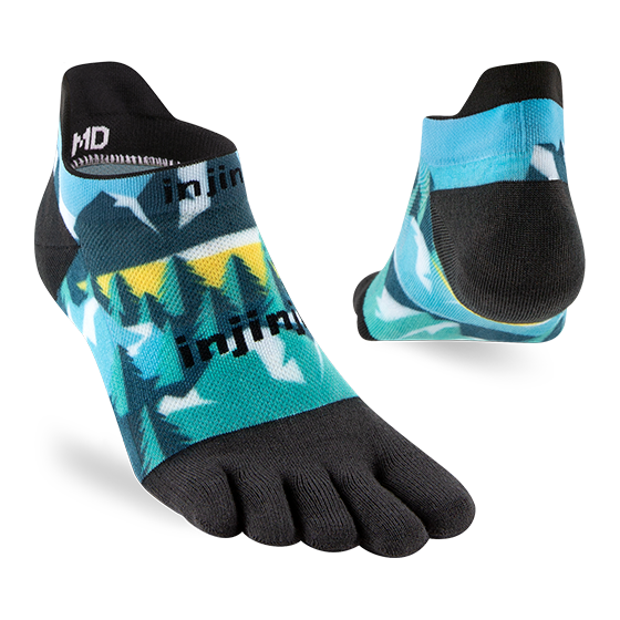 Injinji SPECTRUM RUN Lightweight No-Show Running Socks