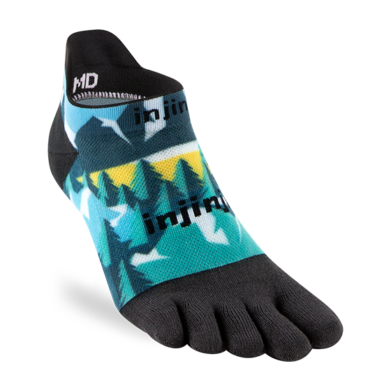 Injinji SPECTRUM RUN Lightweight No-Show Running Socks