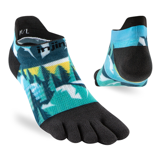 Injinji SPECTRUM Run Womens Lightweight No-Show Running Socks