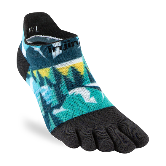 Injinji SPECTRUM Run Womens Lightweight No-Show Running Socks