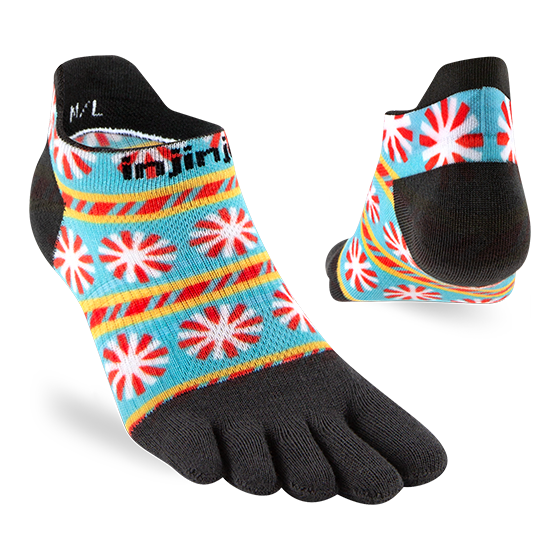 Injinji SPECTRUM Run Womens Lightweight No-Show Running Socks