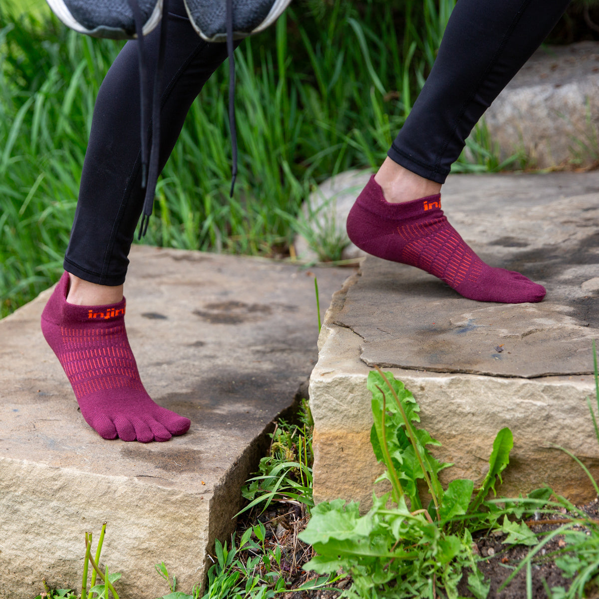 Injinji RUN Womens Lightweight No-Show Running Socks