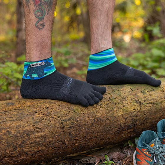 Injinji Artist Designed Men&#39;s Mini-Crew Toesocks