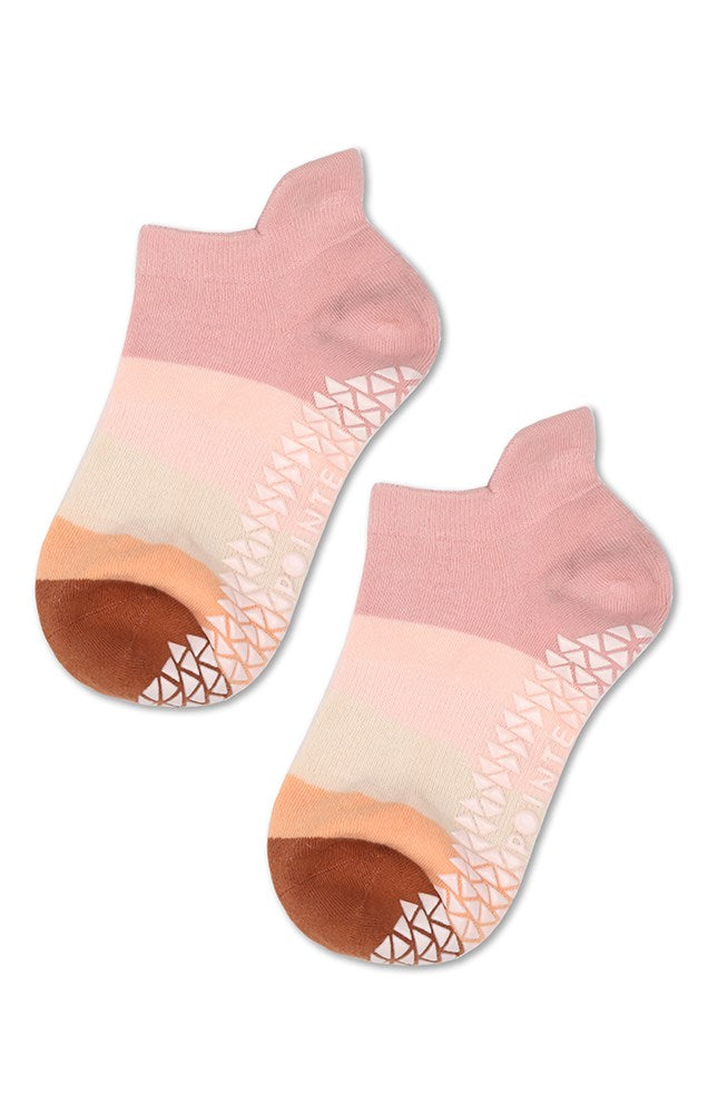 Pointe Studio Layered Stripe Full Foot Grip Sock