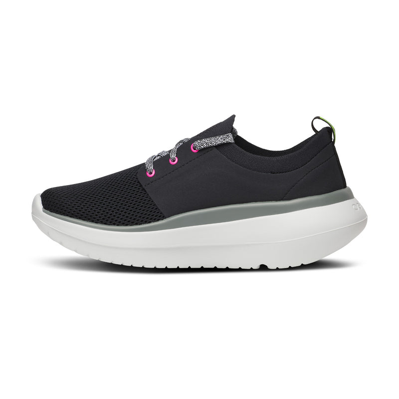 OOFOS Women's OOmy Stride Shoe - White/Black