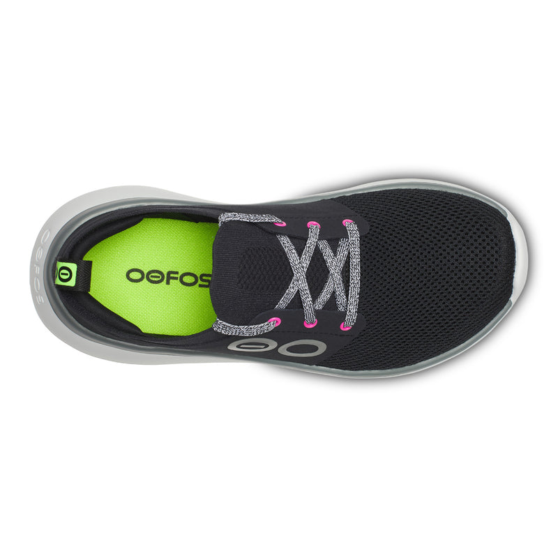 OOFOS Women's OOmy Stride Shoe - White/Black