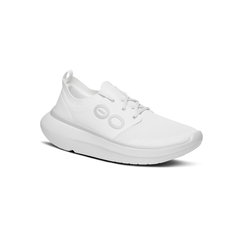 OOFOS Men's OOmy Stride Shoe - White/Black