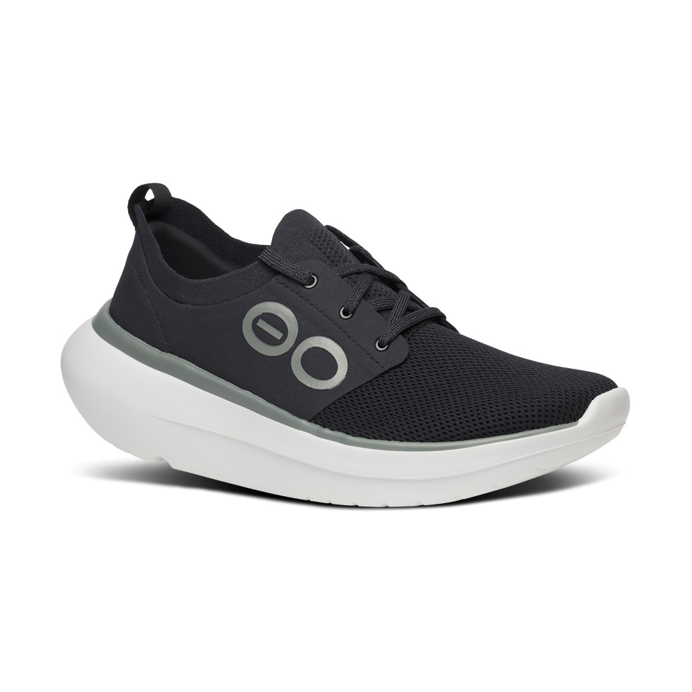 OOFOS Men&#39;s OOmy Stride Shoe - White/Black