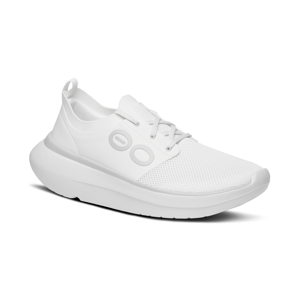 OOFOS Men&#39;s OOmy Stride Shoe - White/Black