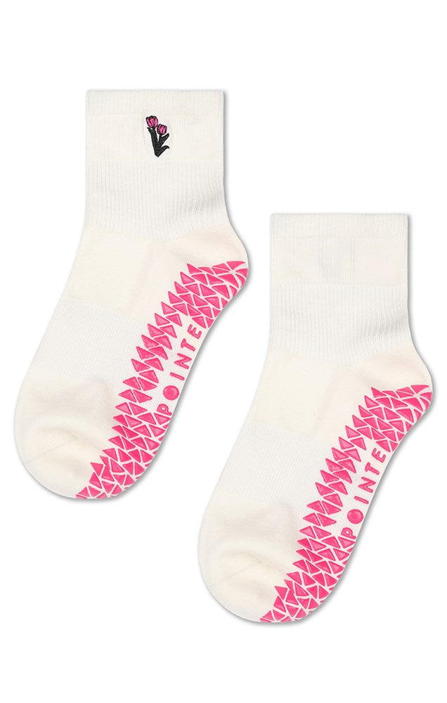 Pointe Studio Tulips Ankle Grip Socks