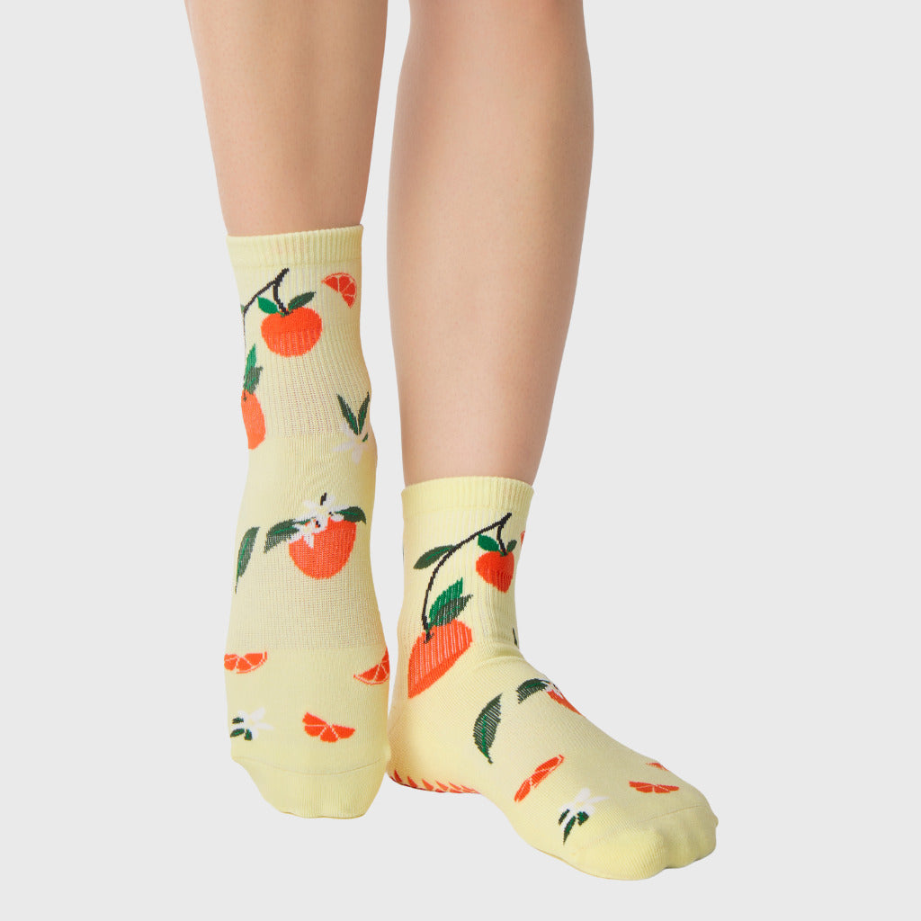 Pointe Studio Orange Toss Ankle Grip Sock