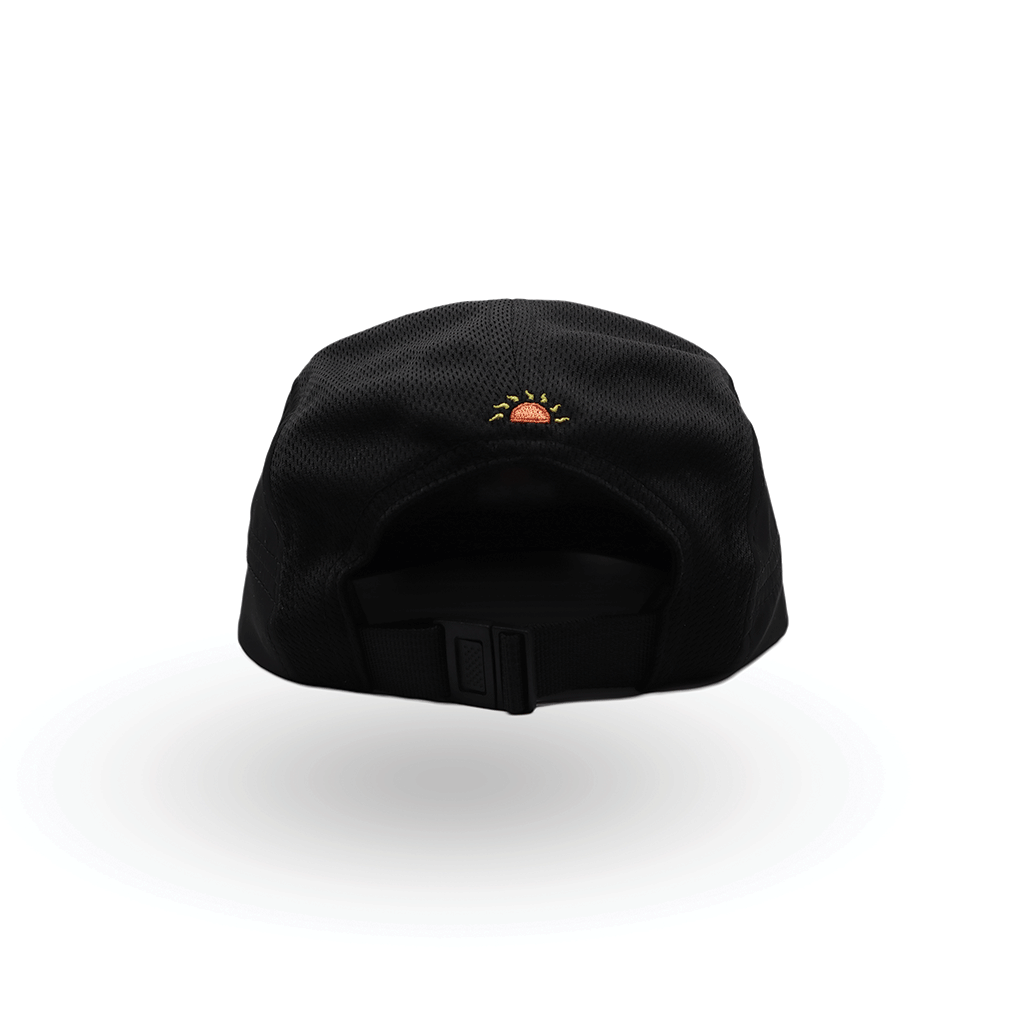 Helios Headwear Ultralight 7 Panel Soft Brim Cap - Black