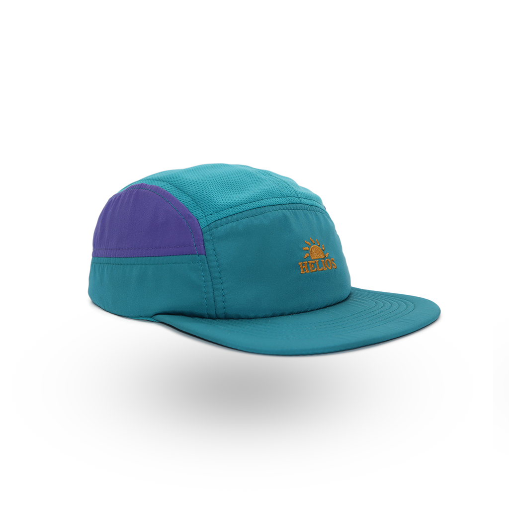 Helios Headwear Ultralight 7 Panel Soft Brim Cap - Teal Purple