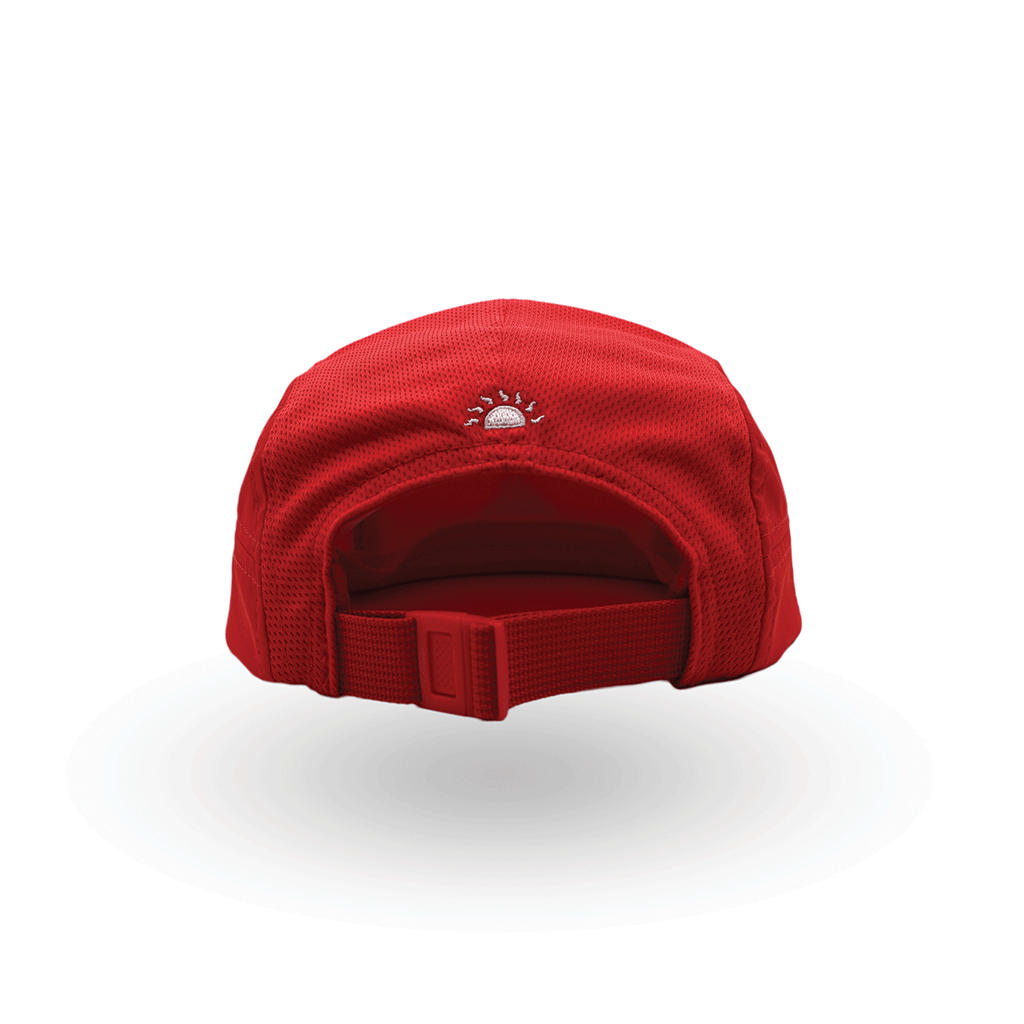 Helios Headwear Ultralight 7 Panel Soft Brim Cap - Red