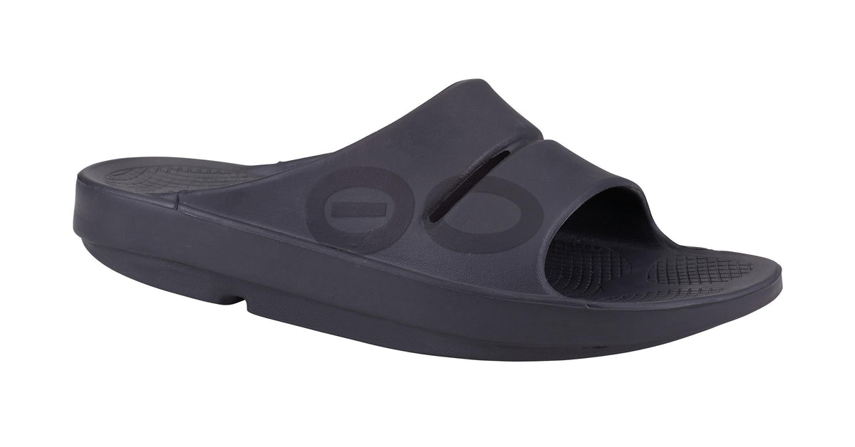 OOFOS Men&#39;s OOahh Sport Slide - Black Matte