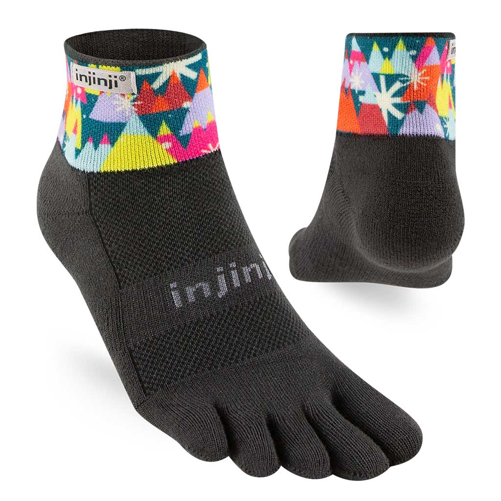Injinji Spectrum Trail Midweight Mini-Crew Running Socks