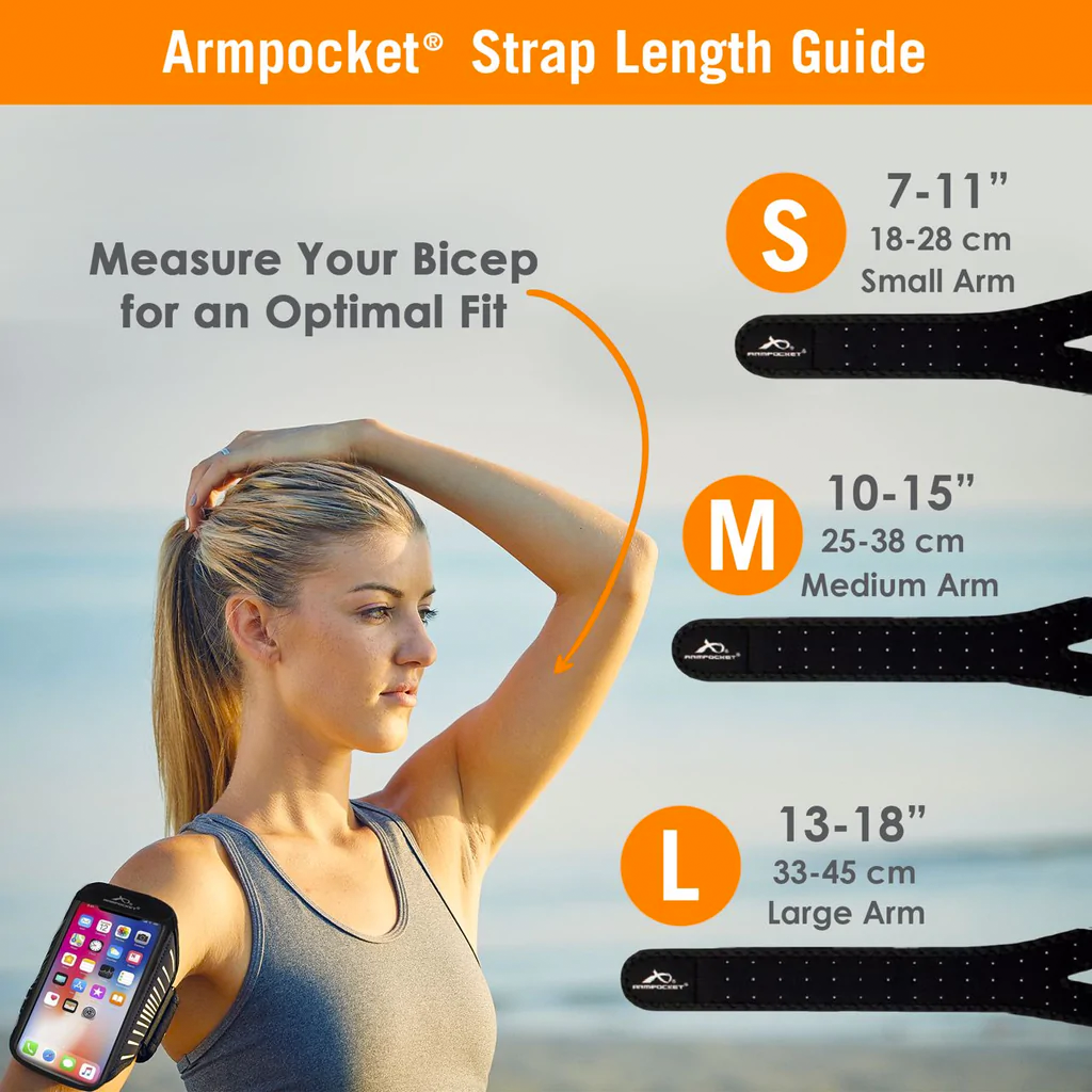 Armpocket Racer, Slim Armband for iPhone SE /8/7/6, Galaxy S7 &amp; more